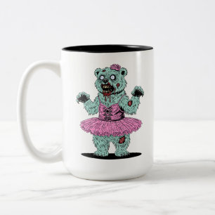 Ballerina Polar Bear Zombie Zweifarbige Tasse