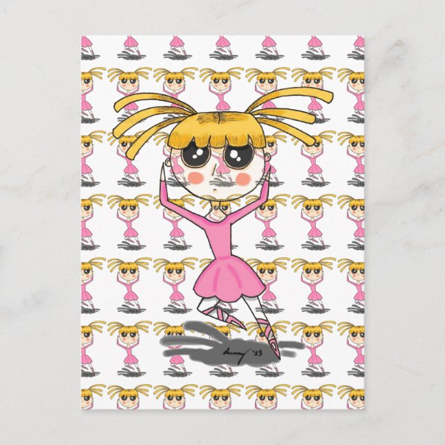 Ballerina Postcard Postkarte (Vorderseite)