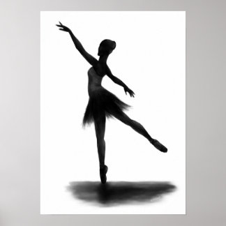 Ballerina-Poster "Practice macht Perfect" Poster