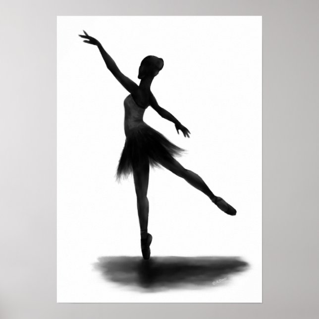 Ballerina-Poster "Practice macht Perfect" Poster (Vorne)