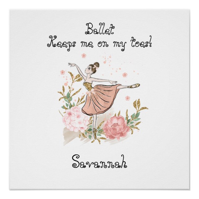 Ballerina-Poster, Tanzklasse-Poster Poster (Vorderseite)