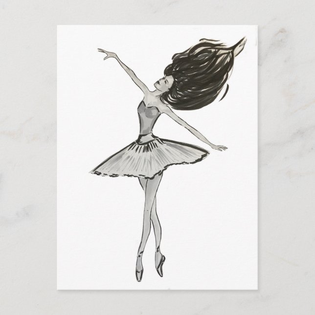 Ballerina Postkarte (Vorderseite)