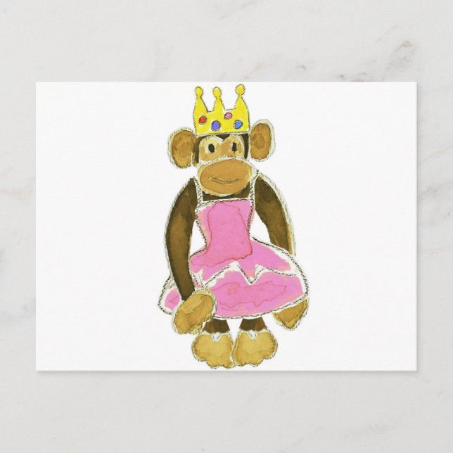 Ballerina Princess Monkey Postkarte (Vorderseite)