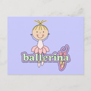 Ballerina - Rosa Hemden und Geschenke Postkarte