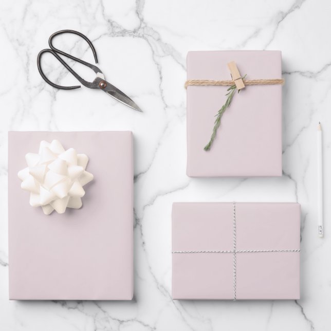 Ballerina Rosa Uni-Farbe  Geschenkpapier Set (Vorderseite)