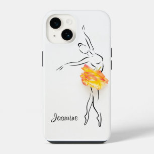 Ballerina Rose Ballett Tänzerin Personalisierter N iPhone 14 Hülle