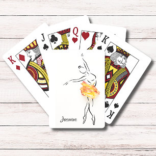 Ballerina Rose Ballett Tänzerin Personalisierter N Spielkarten