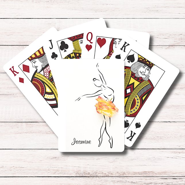 Ballerina Rose Ballett Tänzerin Personalisierter N Spielkarten (Von Creator hochgeladen)