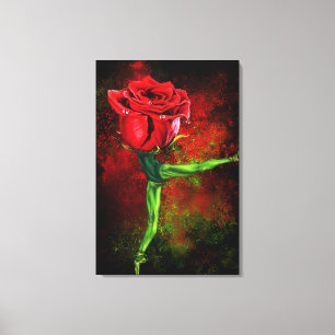Ballerina Rose Balletttänzer Canvas Druckfarbe Leinwanddruck