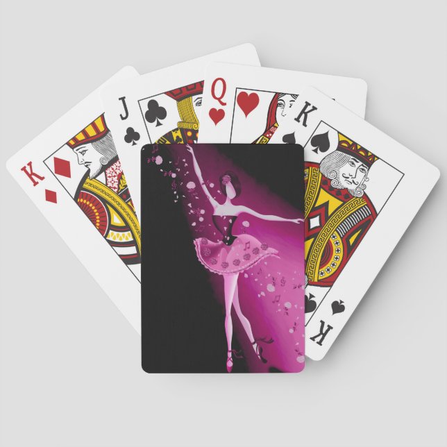Ballerina & Rosen Spielkarten (Rückseite)