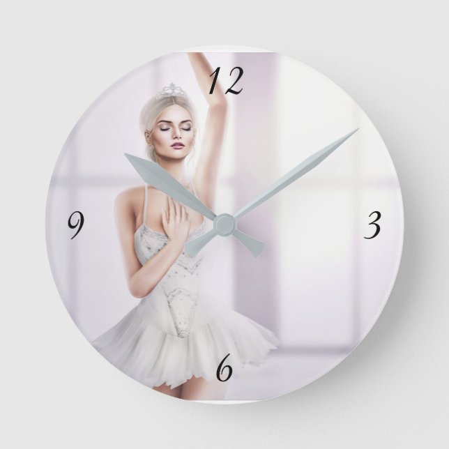Ballerina Runde Mittelklasseuhr Runde Wanduhr (Vorderseite)