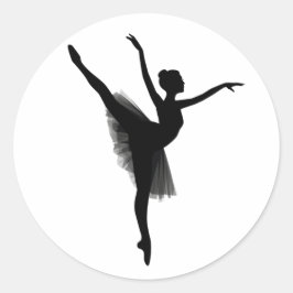 Ballerina Runder Aufkleber