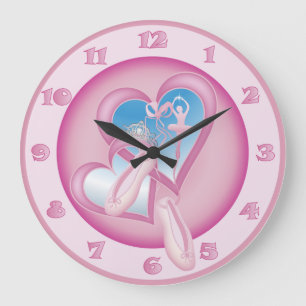 Ballerina-Schatz - Ballett-Uhr Große Wanduhr