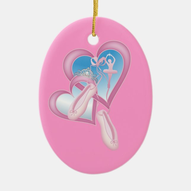 Ballerina-Schatz Keramik Ornament (Vorne)