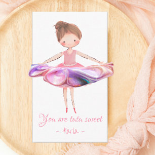Ballerina Scrunchie Gastgeschenk Card Begleitkarte