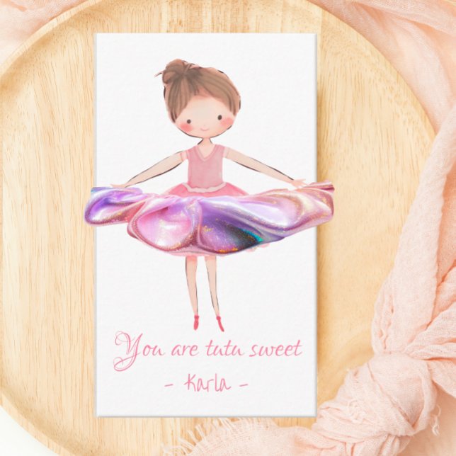 Ballerina Scrunchie Gastgeschenk Card Begleitkarte (Von Creator hochgeladen)