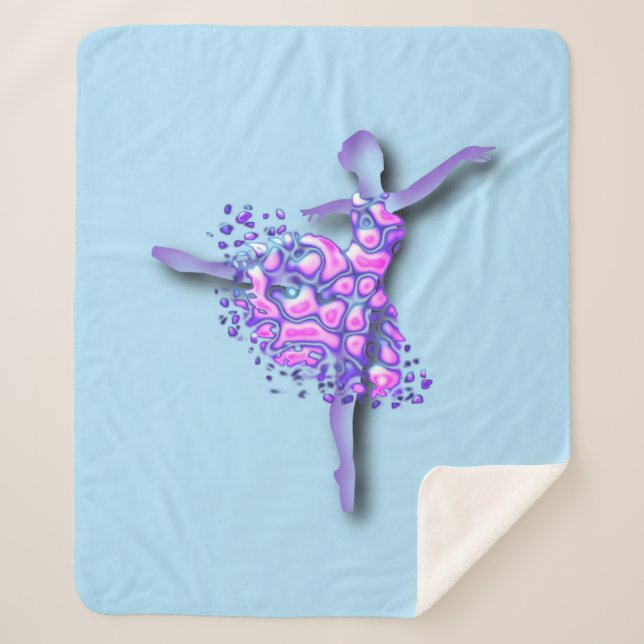 Ballerina Sherpa Blanket Ballett Tänzerin Frau Sherpadecke (Vorderseite)
