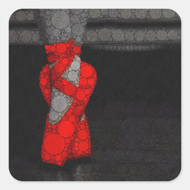 Ballerina Shoes Niedlich Ballet Quadratischer Aufkleber (Vorderseite)