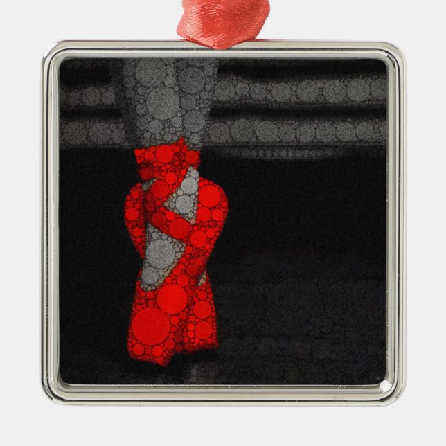 Ballerina Shoes Niedlich Ballet Silbernes Ornament (Vorne)