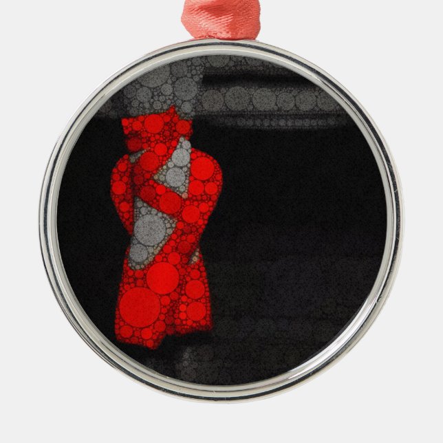 Ballerina Shoes Niedlich Ballet Silbernes Ornament (Vorne)