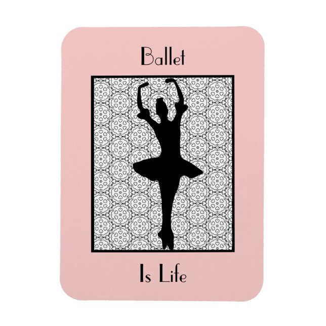 Ballerina Silhouette Ballett Das Leben Magnet (Vertikal)