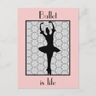 Ballerina Silhouette Ballett Das Leben Postkarte