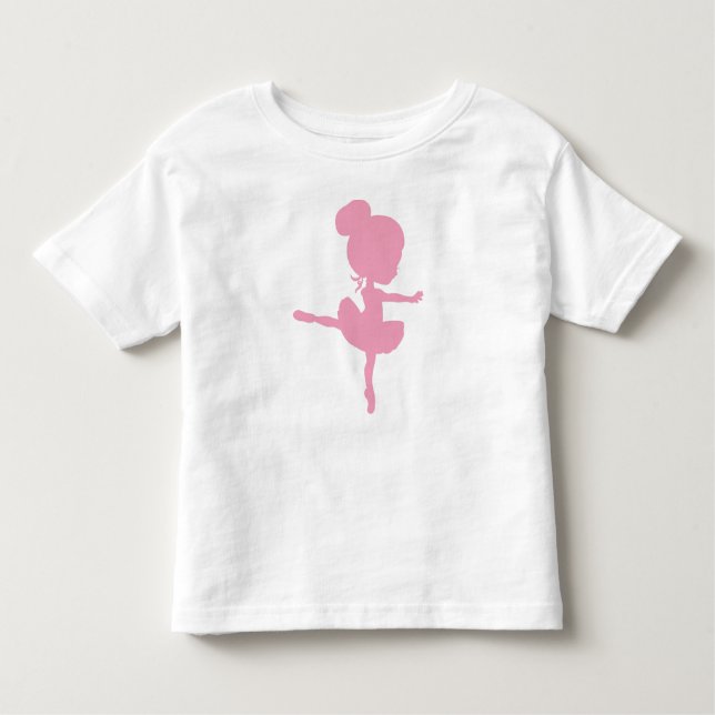 Ballerina-Silhouette, Ballettmädchen, Balletttanz Kleinkind T-shirt (Vorderseite)