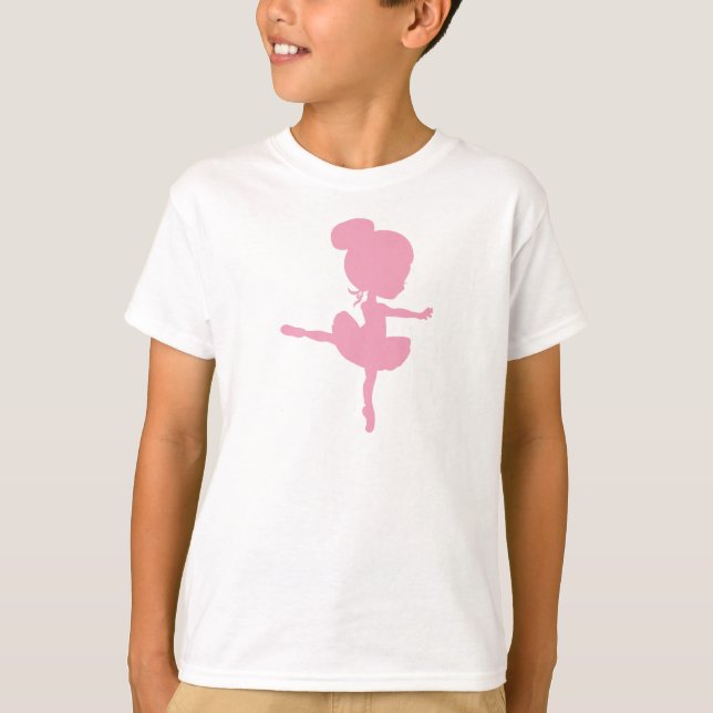 Ballerina-Silhouette, Ballettmädchen, Balletttanz T-Shirt (Vorderseite)