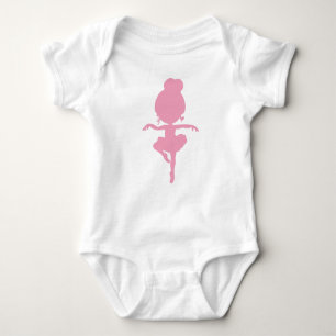 Ballerina Silhouette, Ballettmädchen, Balletttänze Baby Strampler
