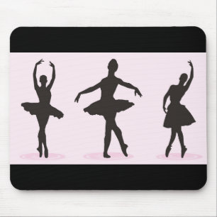 Ballerina Silhouette Mouse Pad Mousepad