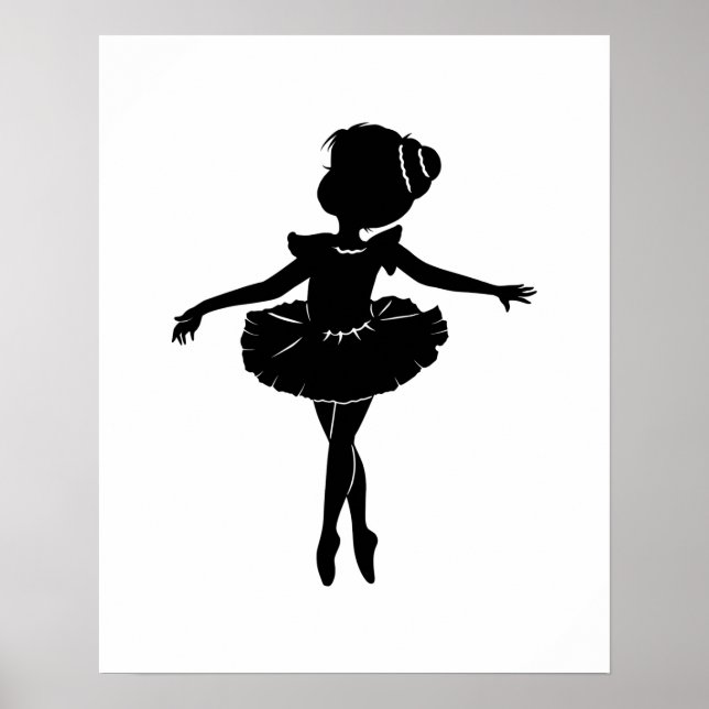 Ballerina Silhouette Poster (Vorne)