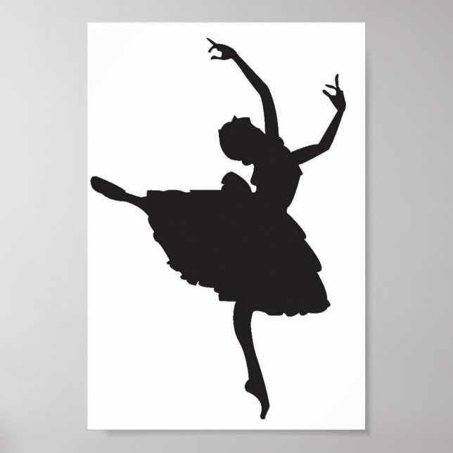 Ballerina Silhouette Poster (Vorne)