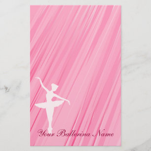 Ballerina-Silhouette-stationäres Papier