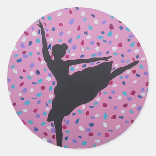 Ballerina Silhouette Stickers (Vorderseite)