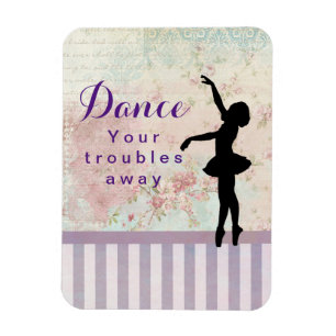 Ballerina Silhouette tanzt eure Probleme weg Magnet