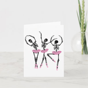 Ballerina Skeletons Tanzen Halloween Ballerina Sk Karte