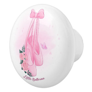 Ballerina Slippers und Rose Keramik Knoblauch Keramikknauf