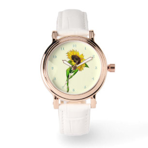 Ballerina Sonnenblume Balletttänzerin Uhr Geschenk