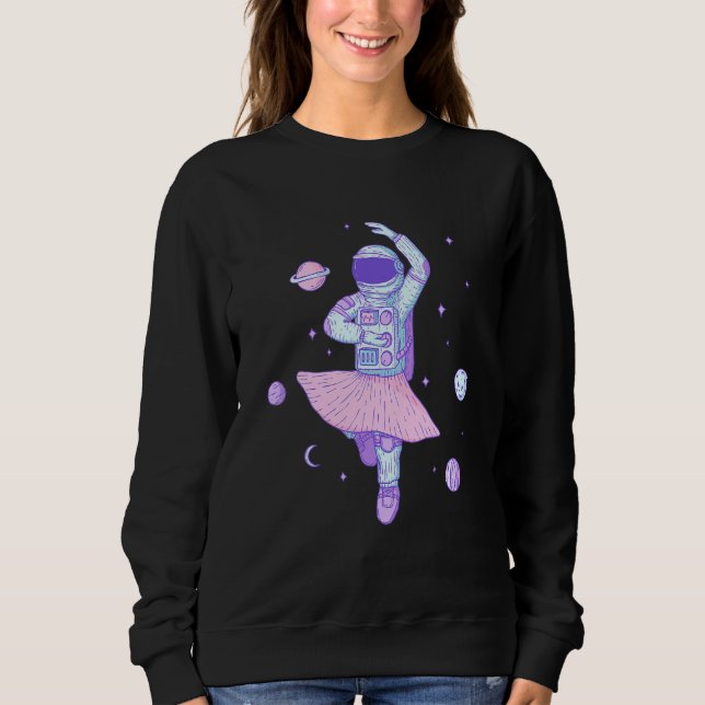 Ballerina Space Astronaut Sweatshirt (Vorderseite)