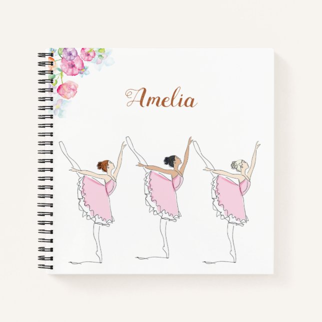 Ballerina Spiral Notebook Notizbuch (Vorderseite)