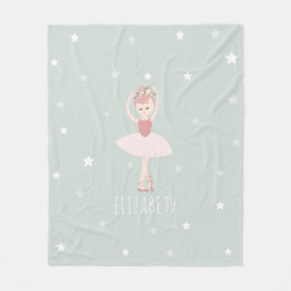 Ballerina Stars Aquamarin Fleecedecke