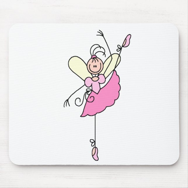 Ballerina-Strichfigur-Fünf-Mauspad Mousepad (Vorne)