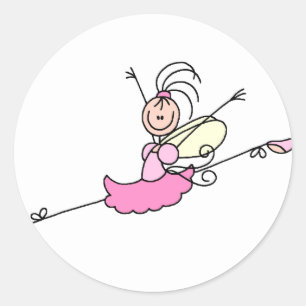 Ballerina Strichmännchen Angel Sticker