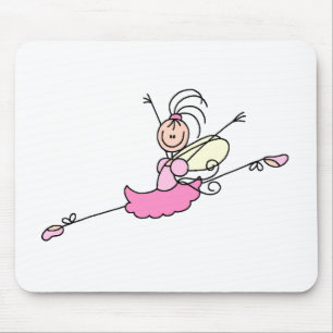 Ballerina-Strichmännchen eins Mousepad