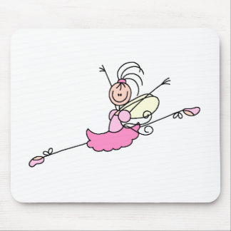 Ballerina-Strichmännchen eins Mousepad