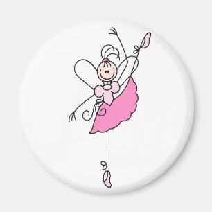 Ballerina Strichmännchen Five Magnet