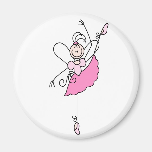 Ballerina Strichmännchen Five Magnet (Vorne)