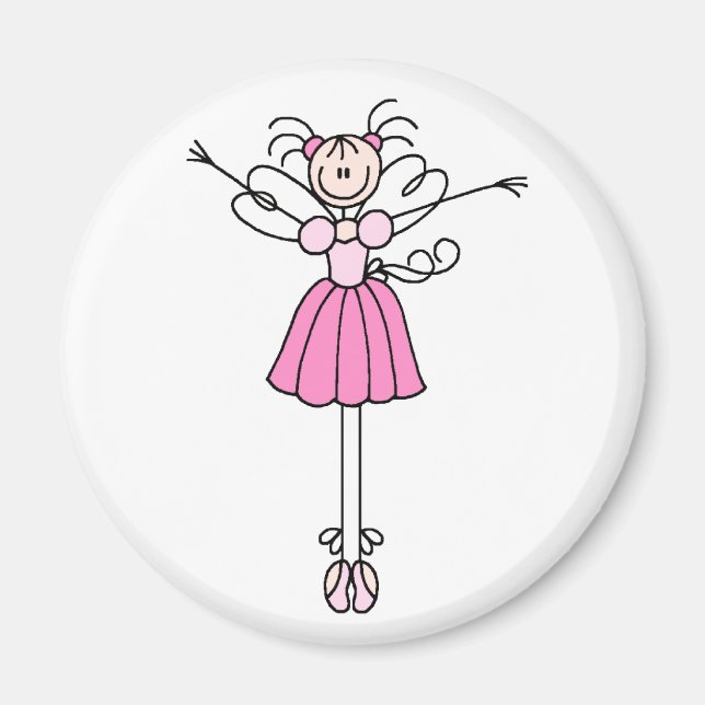 Ballerina Strichmännchen Two Magnet (Vorne)