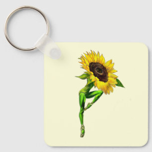 Ballerina Sunflower Ballett Schlüsselanhänger Gesc