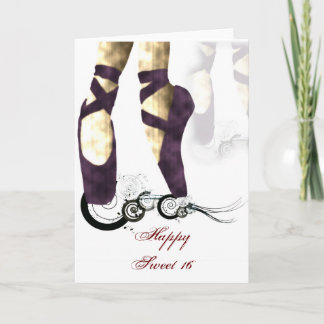 Ballerina Sweet 16 Geburtstagkarte Einladung